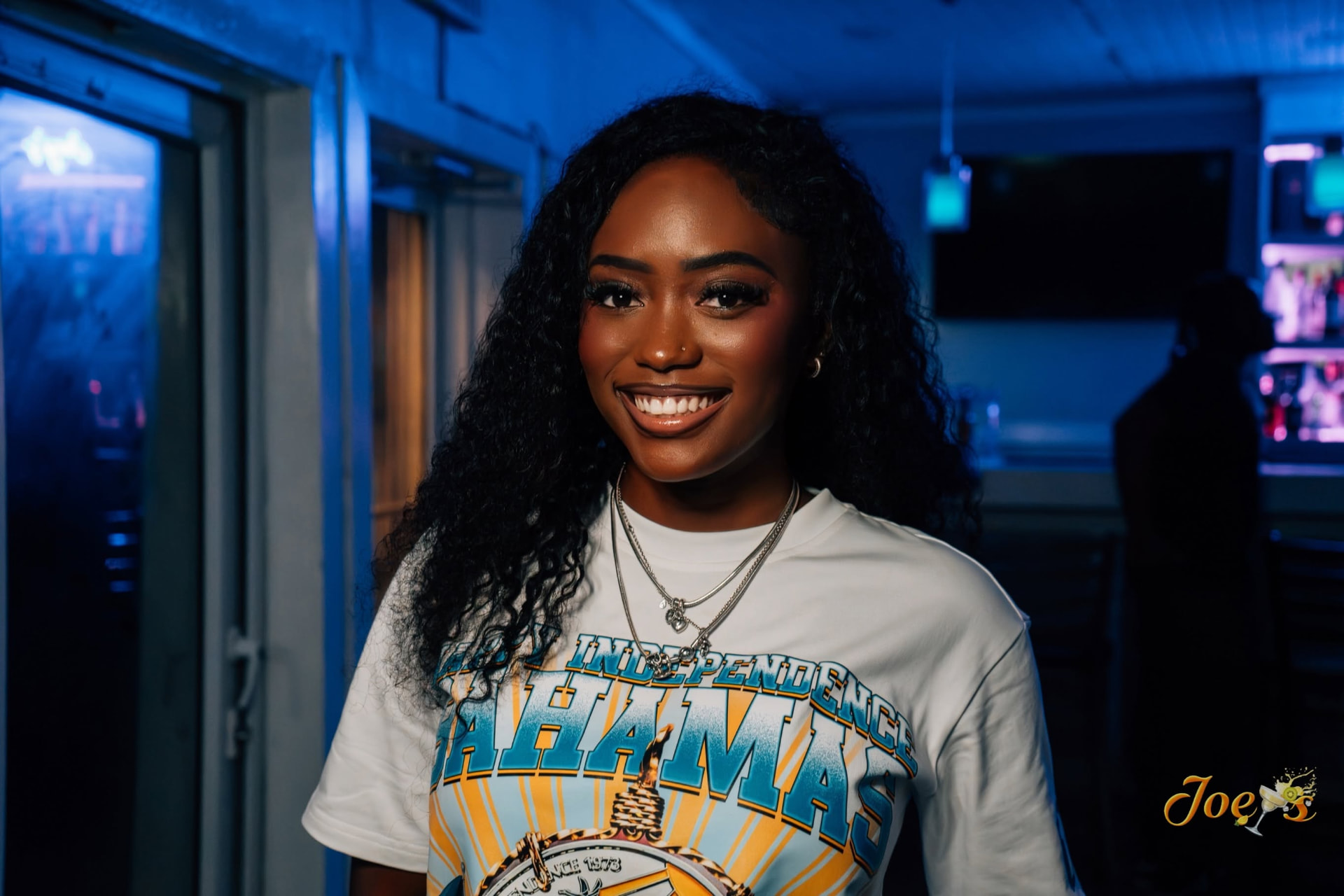Guest in a Bahamas tee at Joey's
